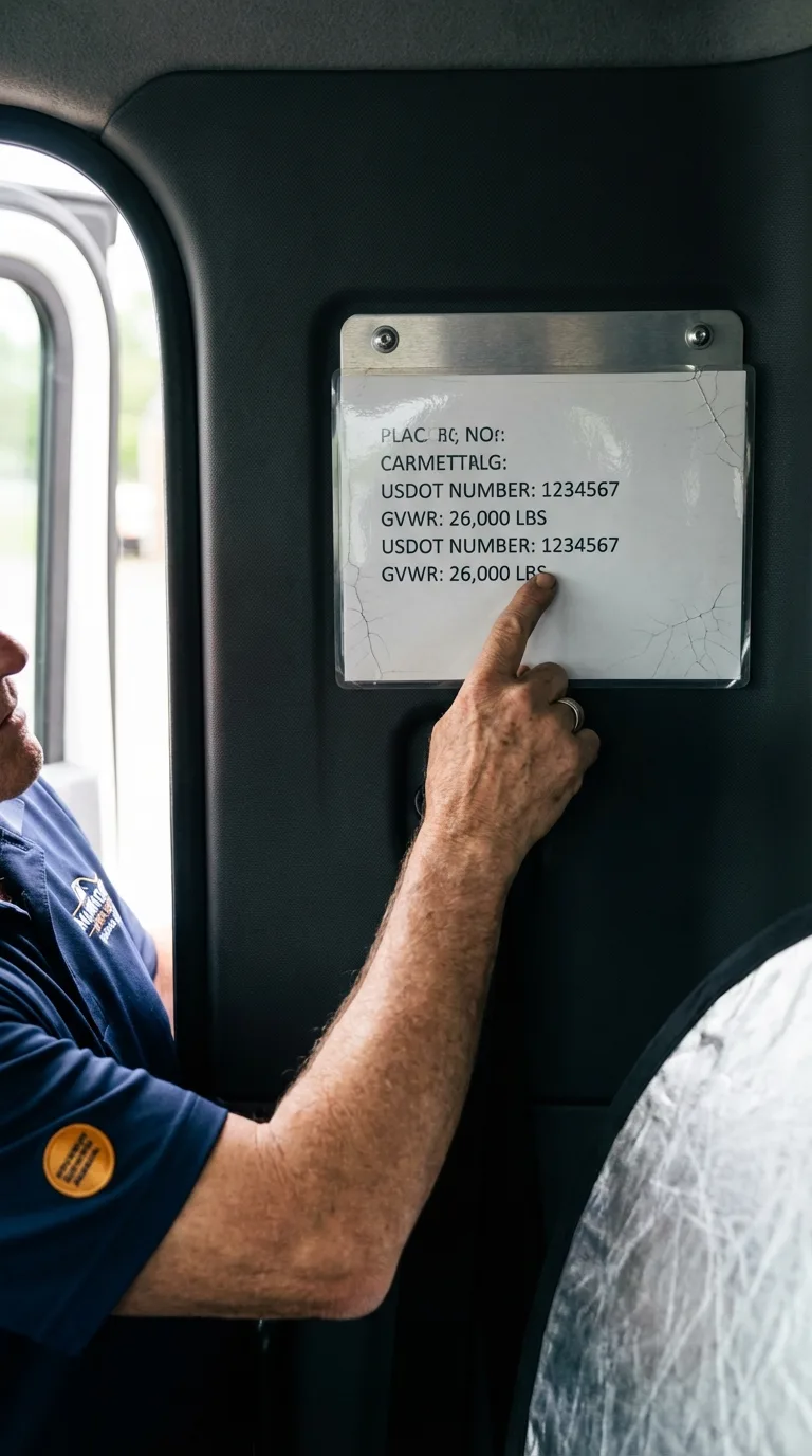 USDOT licensing placard verification in Toledo